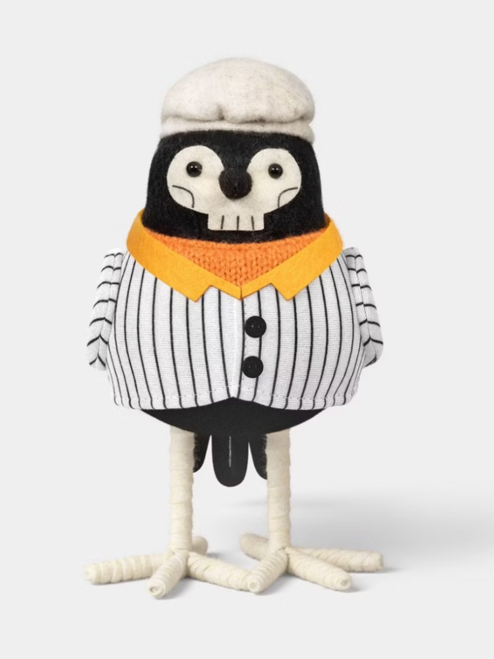 2026 Featherly Friends™ 'Bonesly' Skeleton Fabric Bird Figurine - Hyde and EEK!